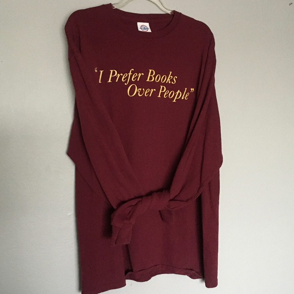 Delta Maroon Long Sleeve Tee with Gold Text 106